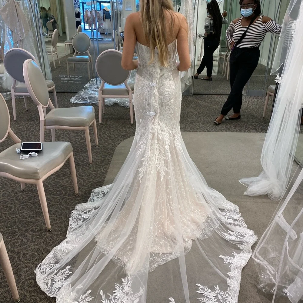 - Brand New- Davids Bridal dress never worn! - Picture 2 of 3
